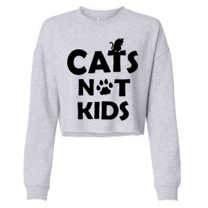 Cats Not Kids Cropped Pullover Crew