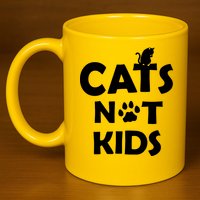 Cats Not Kids 11oz C Handle Ceramic Mug
