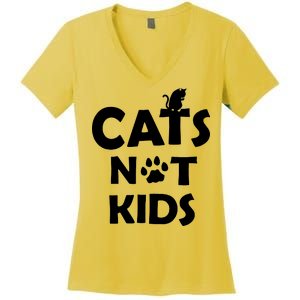 Cats Not Kids Women's V-Neck T-Shirt