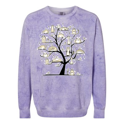 Cats On Trees Colorblast Crewneck Sweatshirt