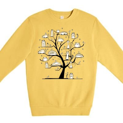 Cats On Trees Premium Crewneck Sweatshirt