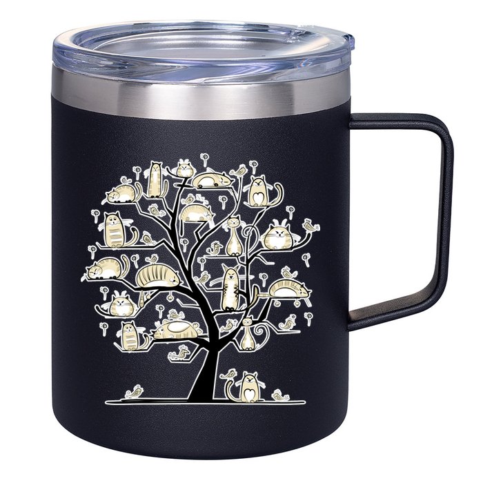 Cats On Trees 12oz Stainless Steel Coffee Mug