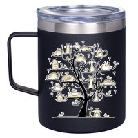 Cats On Trees 12oz Stainless Steel Coffee Mug