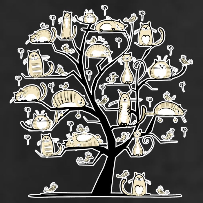Cats On Trees 12oz Stainless Steel Coffee Mug