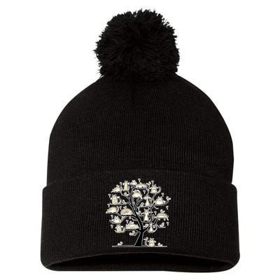 Cats On Trees Pom Pom 12in Knit Beanie