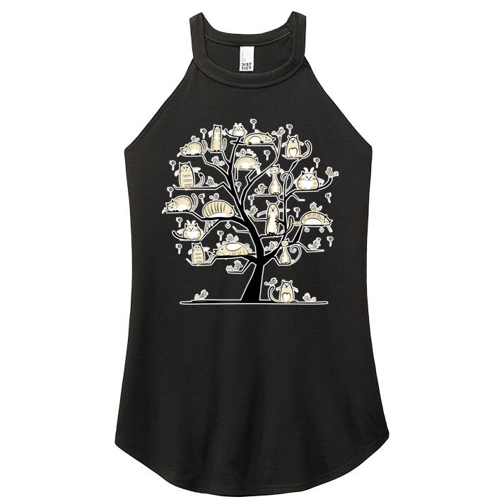 Cats On Trees Women's Perfect Tri Rocker Tank