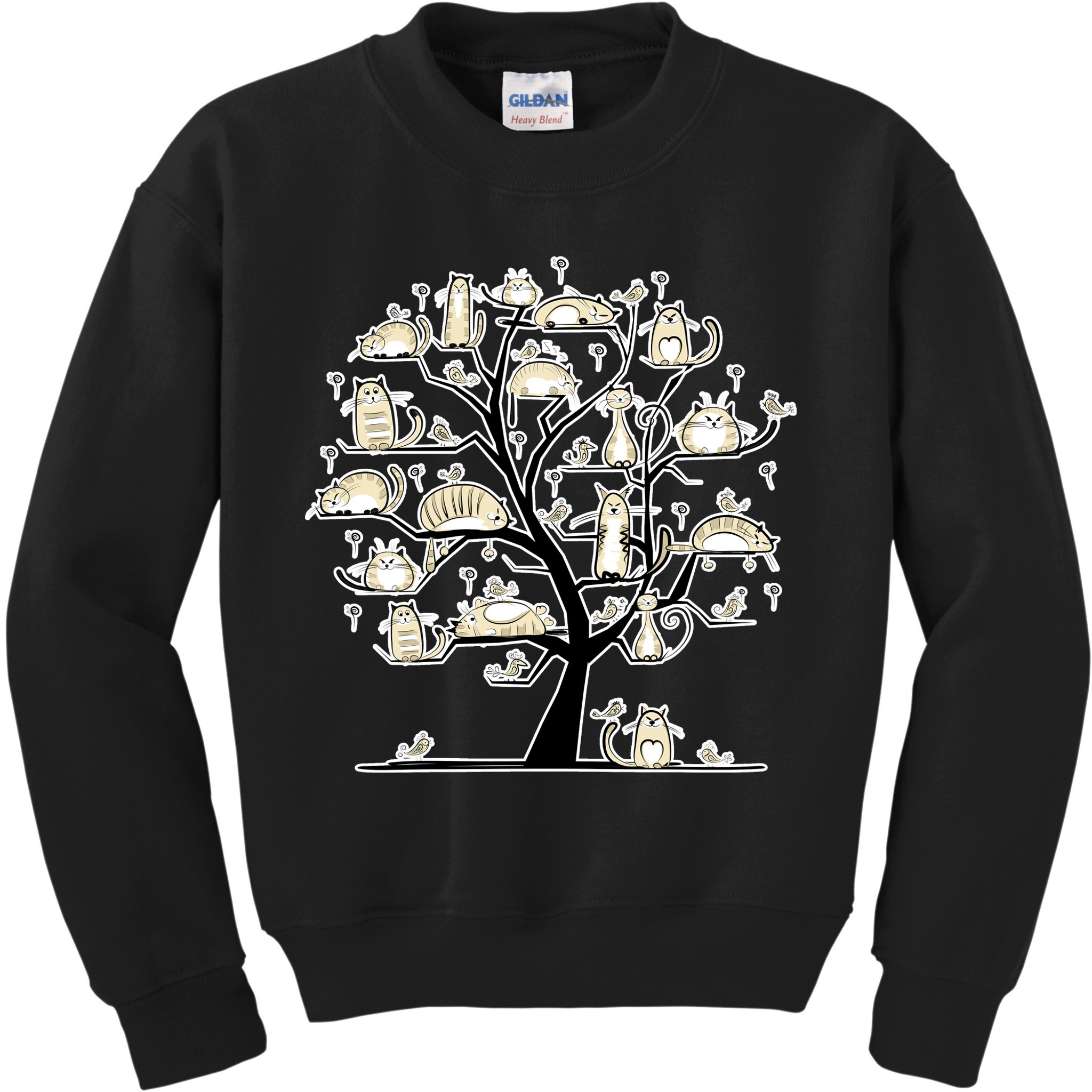 Cats On Trees Kids Sweatshirt