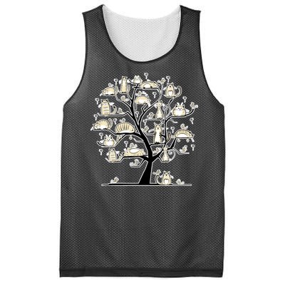 Cats On Trees Mesh Reversible Basketball Jersey Tank