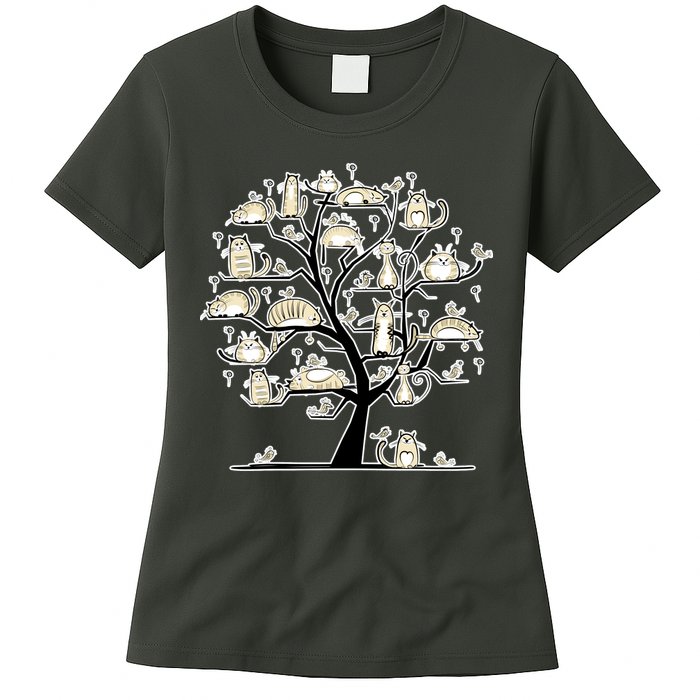 Cats On Trees Womens T-Shirt