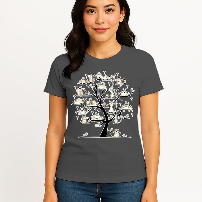 Cats On Trees Womens T-Shirt