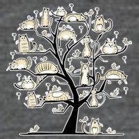 Cats On Trees Womens T-Shirt
