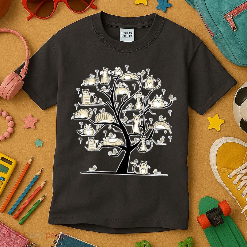Cats On Trees Kids T-Shirt