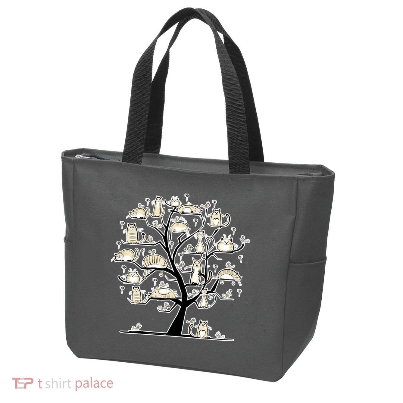 Cats On Trees Zip Tote Bag