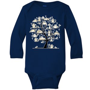 Cats On Trees Baby Long Sleeve Bodysuit