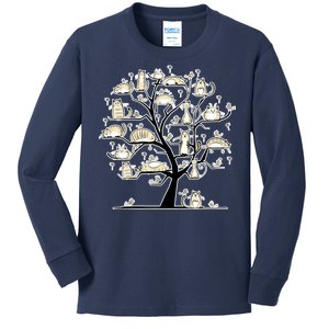 Cats On Trees Kids Long Sleeve Shirt