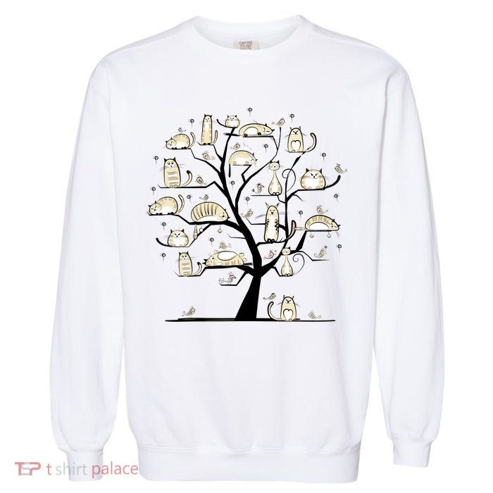 Cats On Trees Garment-Dyed Sweatshirt