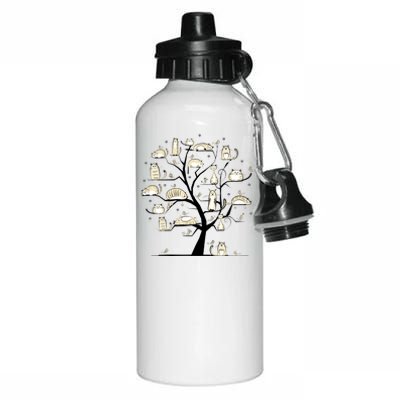 Cats On Trees Aluminum Water Bottle