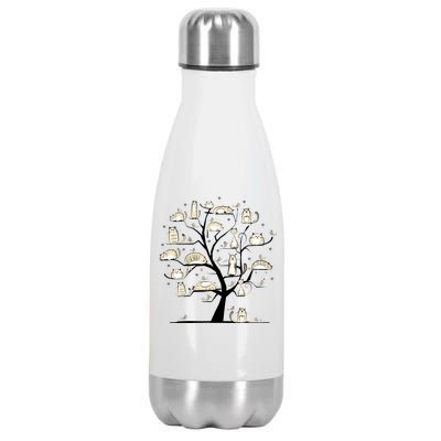 Cats On Trees Stainless Steel Insulated Water Bottle