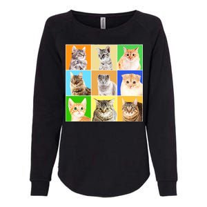 Cats Photo Portraits Collage Womens California Wash Sweatshirt