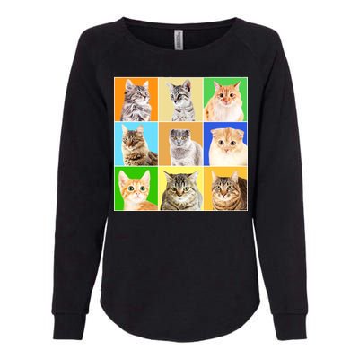 Cats Photo Portraits Collage Womens California Wash Sweatshirt