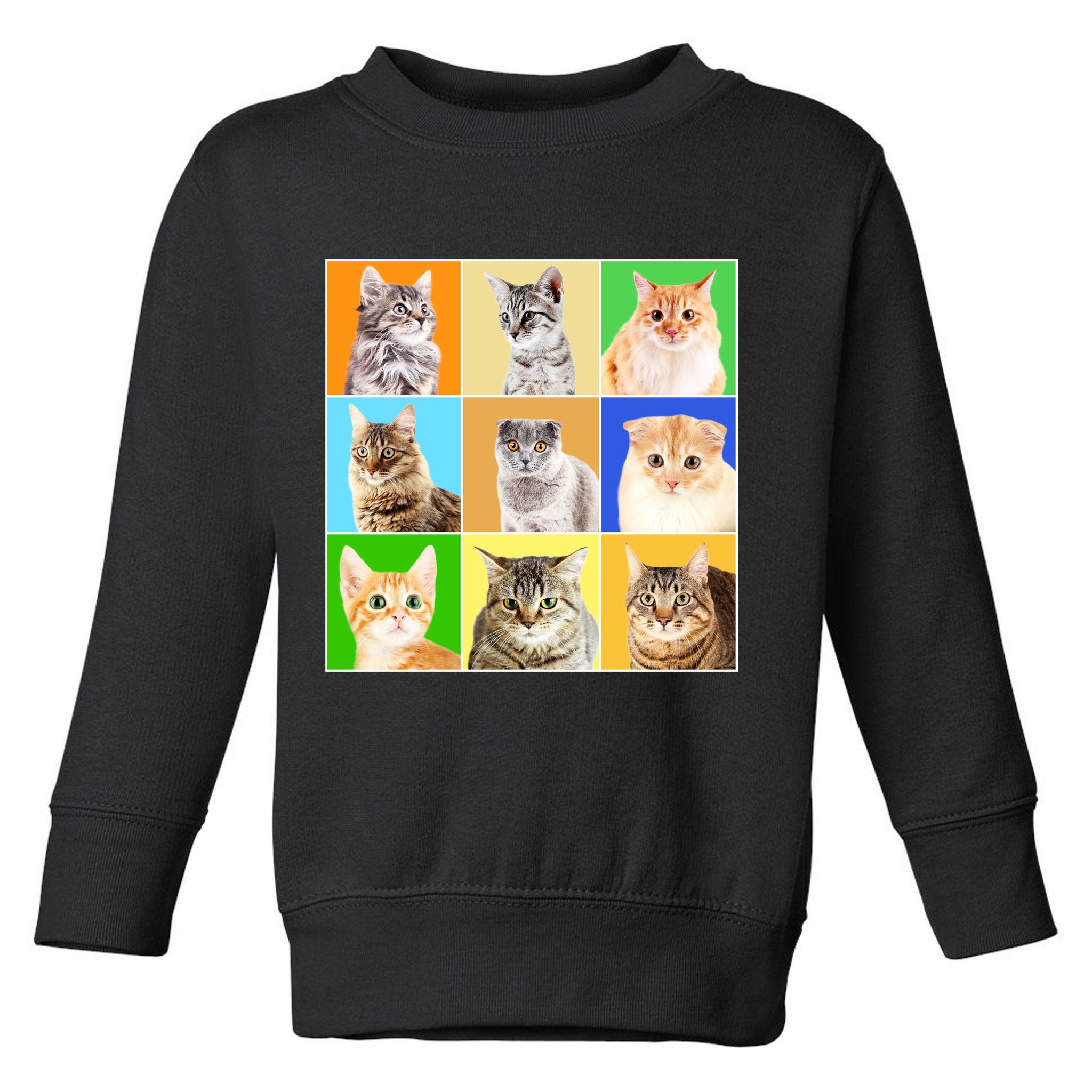 Cats Photo Portraits Collage Toddler Sweatshirt