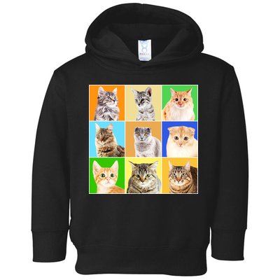 Cats Photo Portraits Collage Toddler Hoodie
