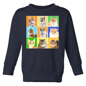 Cats Photo Portraits Collage Toddler Sweatshirt