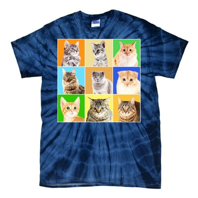 Cats Photo Portraits Collage Tie-Dye T-Shirt