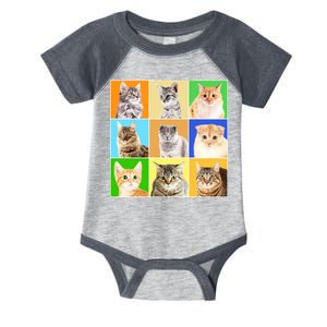 Cats Photo Portraits Collage Infant Baby Jersey Bodysuit