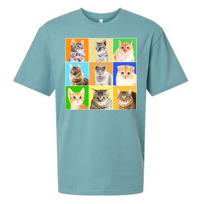 Cats Photo Portraits Collage Sueded Cloud Jersey T-Shirt