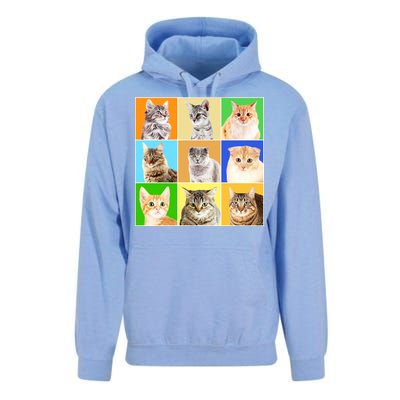 Cats Photo Portraits Collage Unisex Surf Hoodie