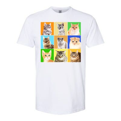 Cats Photo Portraits Collage Softstyle CVC T-Shirt