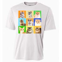 Cats Photo Portraits Collage Cooling Performance Crew T-Shirt