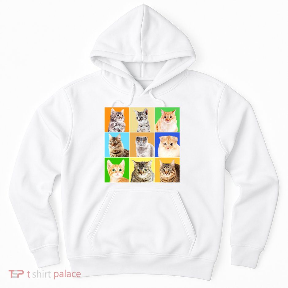 Cats Photo Portraits Collage Hoodie