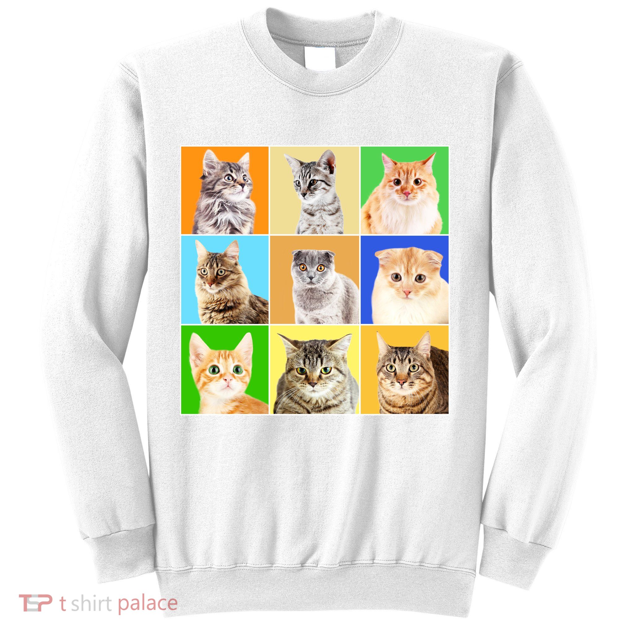 Cats Photo Portraits Collage Sweatshirt