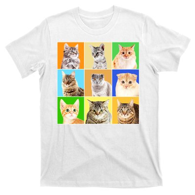 Cats Photo Portraits Collage T-Shirt