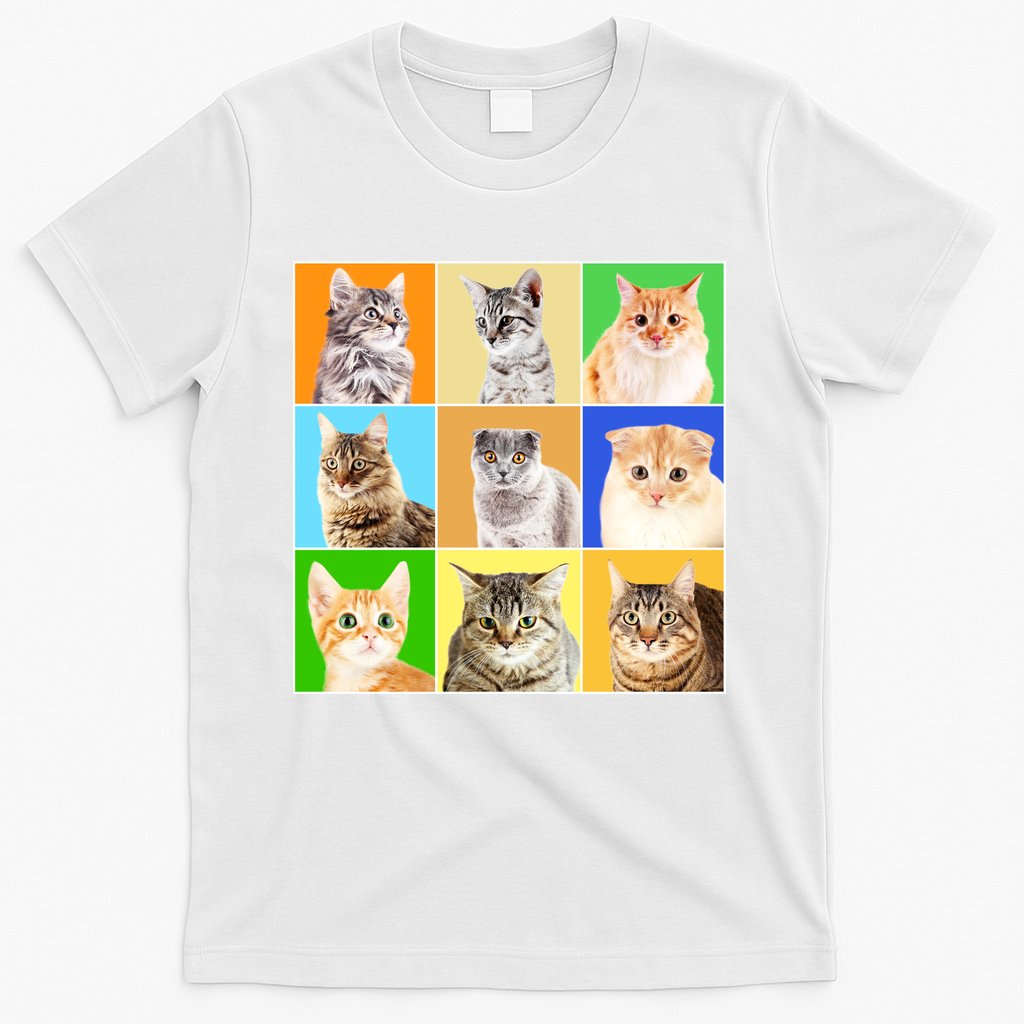 Cats Photo Portraits Collage T-Shirt