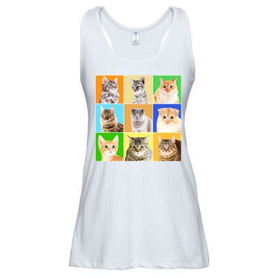 Cats Photo Portraits Collage Ladies Essential Flowy Tank