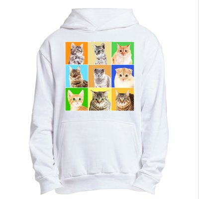 Cats Photo Portraits Collage Urban Pullover Hoodie