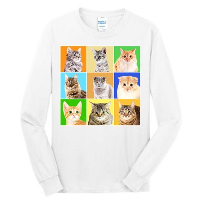 Cats Photo Portraits Collage Tall Long Sleeve T-Shirt