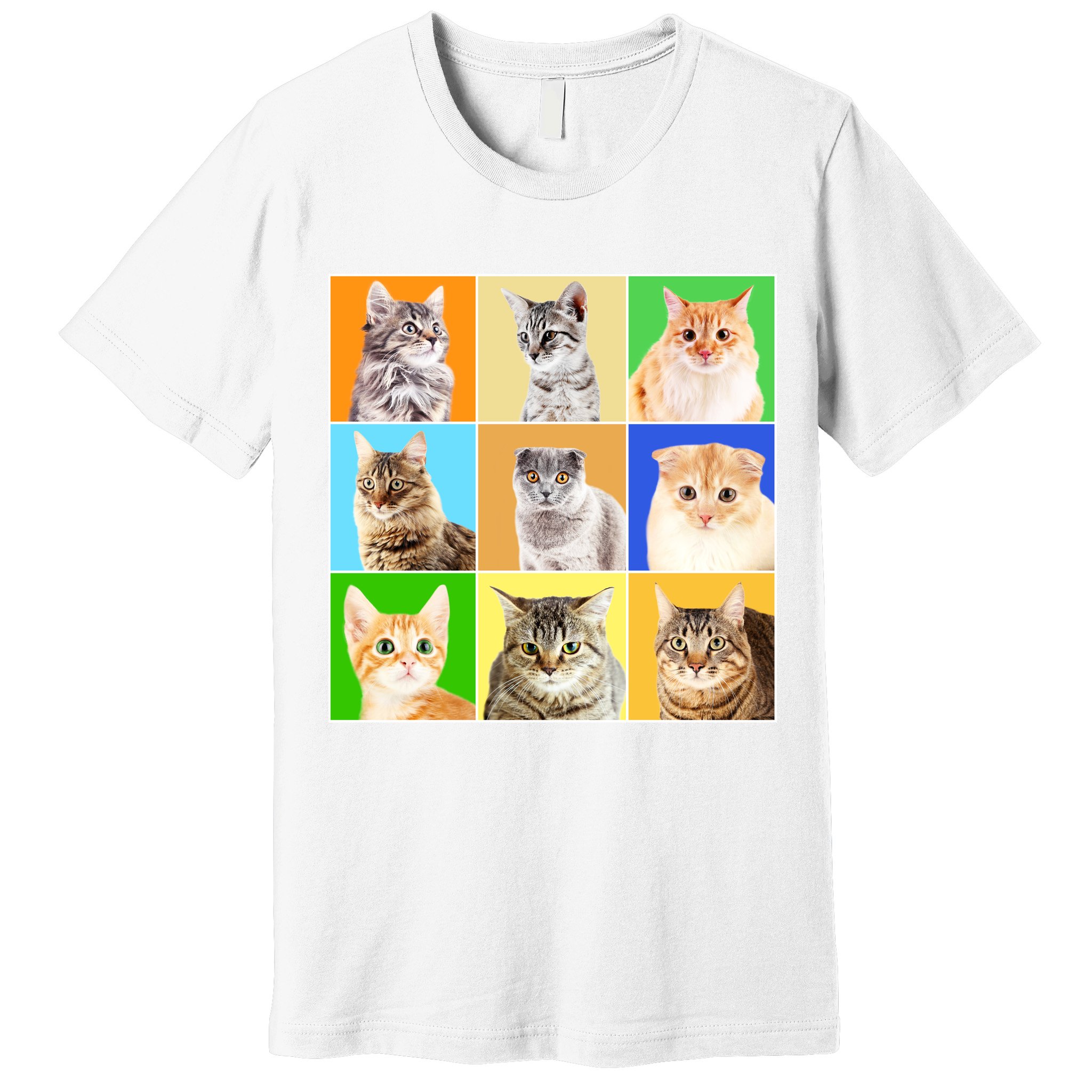 Cats Photo Portraits Collage Premium T-Shirt