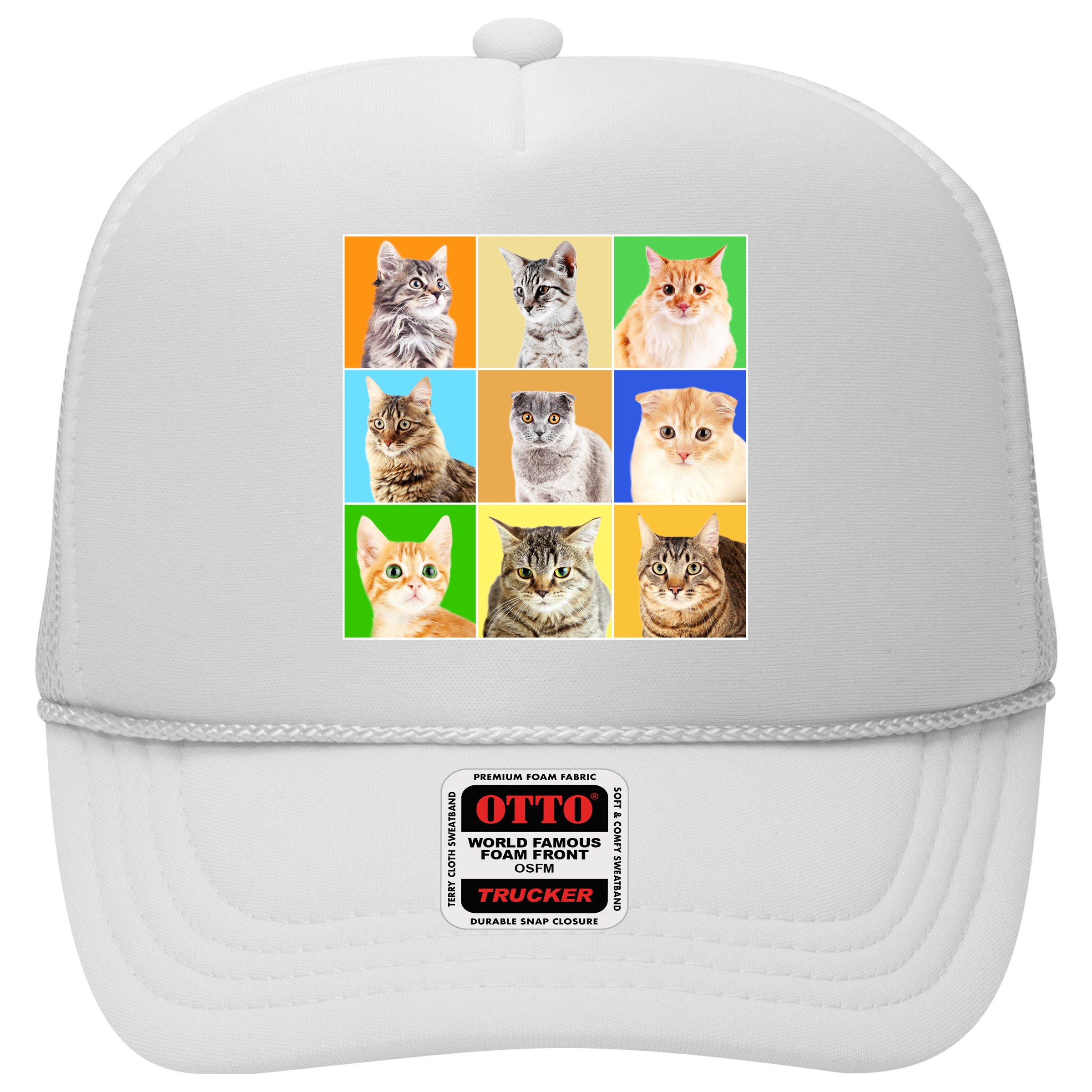Cats Photo Portraits Collage Hat