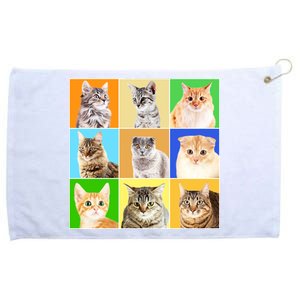 Cats Photo Portraits Collage Grommeted Golf Towel