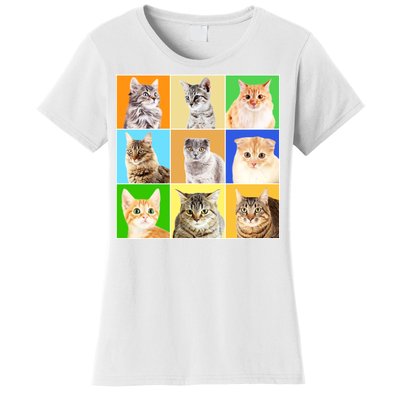 Cats Photo Portraits Collage Women's T-Shirt