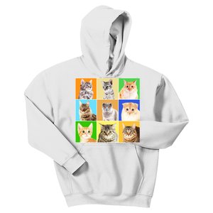 Cats Photo Portraits Collage Kids Hoodie