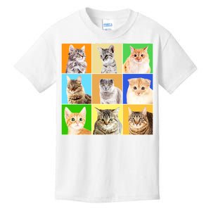 Cats Photo Portraits Collage Kids T-Shirt