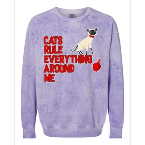 Cats Rule Everything Around Me  Colorblast Crewneck Sweatshirt