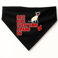 Cats Rule Everything Around Me  USA-Made Doggie Bandana