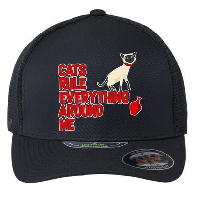 Cats Rule Everything Around Me  Flexfit Unipanel Trucker Cap