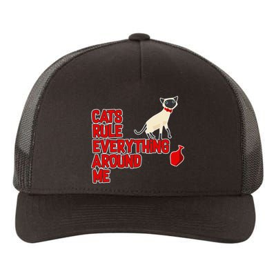 Cats Rule Everything Around Me  Yupoong Adult 5-Panel Trucker Hat